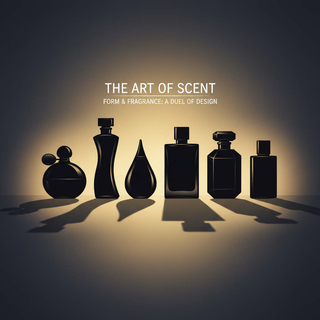 Side by side comparison of perfume bottle silhouettes