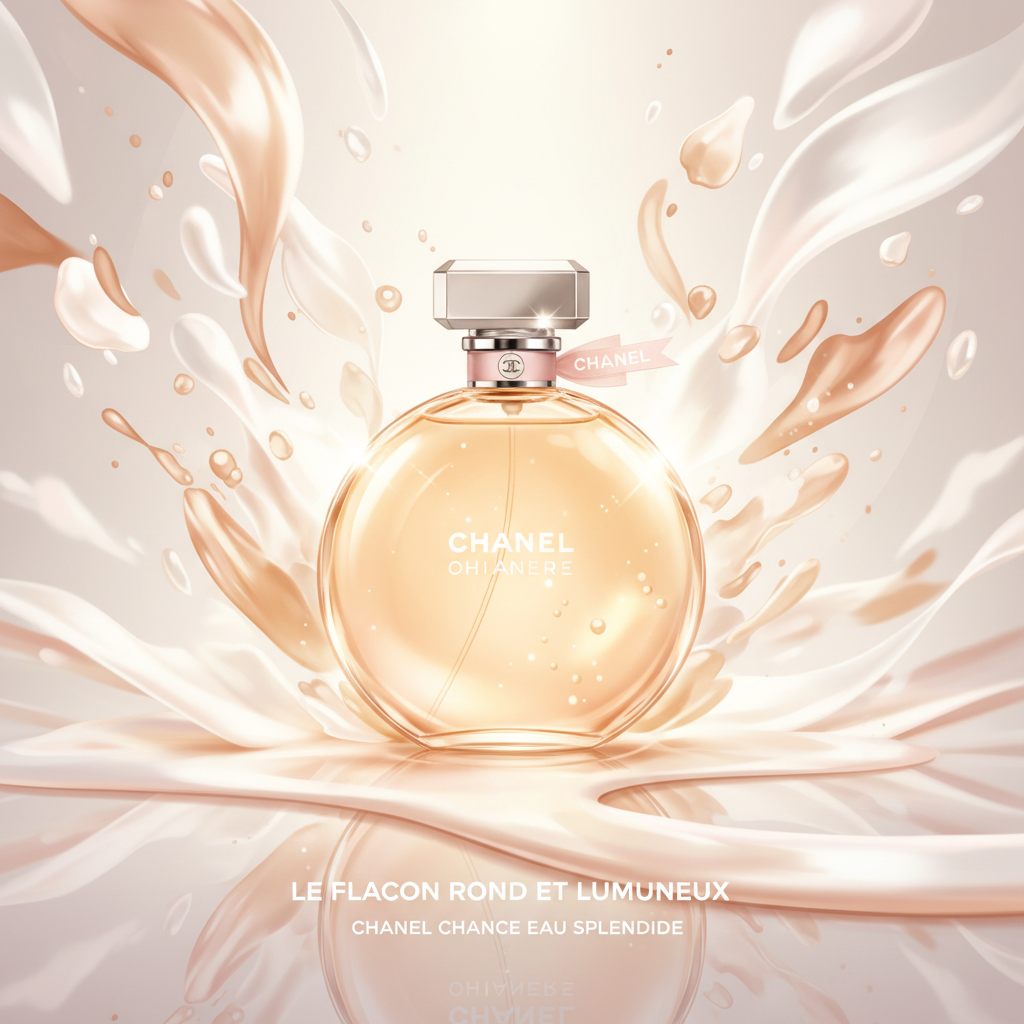 Le flacon rond et lumineux de Chanel Chance Eau Splendide