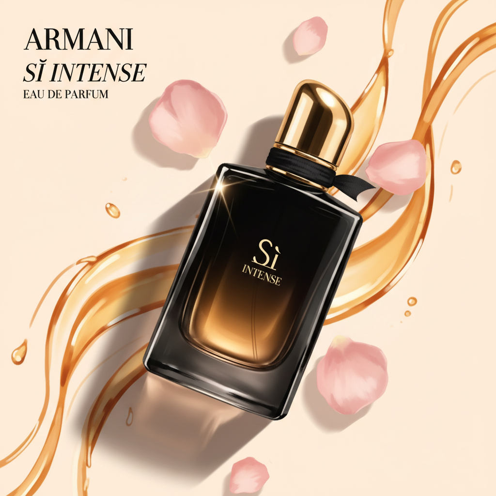 Armani Si Intense Eau de Parfum in a stylish glass bottle