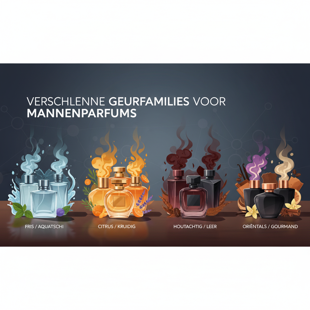 Verschillende geurfamilies voor mannenparfums